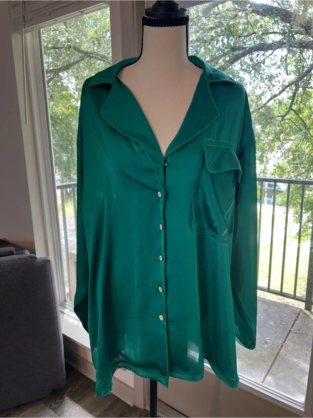 Free People x Intimately FP Like Honey Pj Shirt In Meadow in Meadow XS